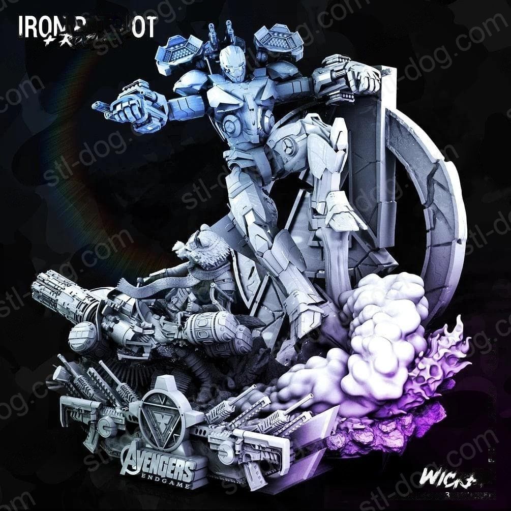 钢铁爱国者(Iron Patriot)和火箭(Rocket) 3D打印图纸